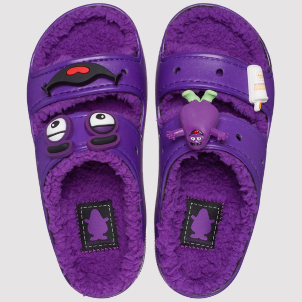 NEW McDonald's X Crocs Grimace Cozzzy Sandal | Men Size 5, Women Size 7